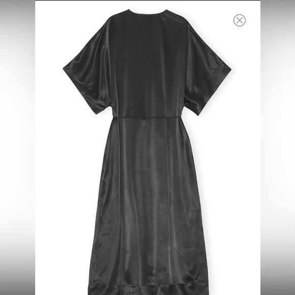 Ganni Printed Satin Midi Dress - Picture 6 of 7